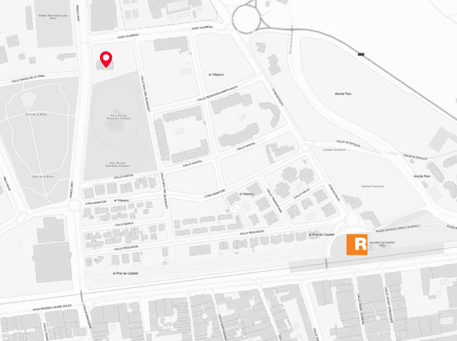 Localización oficina Calafell